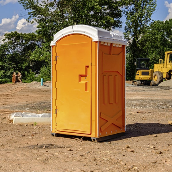 can i customize the exterior of the porta potties with my event logo or branding in Wolf Lake